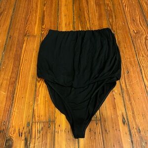 Black Strapless Bodysuit